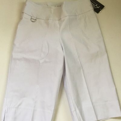 Women's Bermuda Shorts Size S White Capri Artex Fashions NWT Stretch